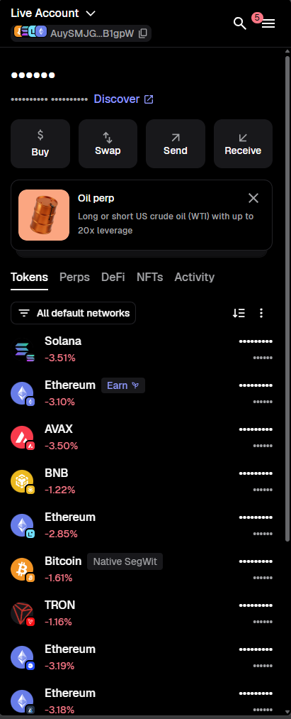 metamask menu
