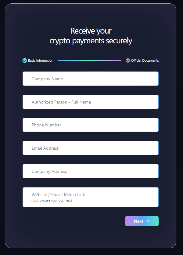 registration form